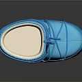 Stylish Blue Snow Boot With White Sole And Decorative Laces Modern Design
