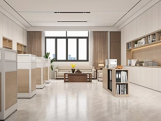 modern public office area office 3d model