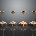 Vintage Metal Candle Holders With Decorative Bases And Chain Design For Home Decor