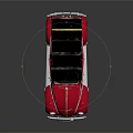 Vibrant Red Volkswagen Beetle With Black Roof Luggage And Travel Gear
