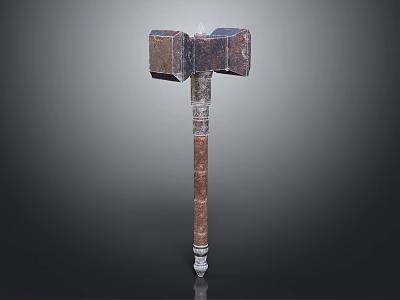 Durable Metal Head Hammer With Wooden Handle For Construction Hardware Tools 3d model