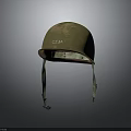 Vintage Green Helmet Marked C24A With Adjustable Straps For Fashion Accessory
