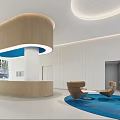 Modern Hospital Outpatient Clinic Interior With Seating Area And Reception Desk