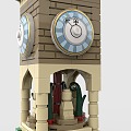 LEGO toy blocks bell tower building 3d model