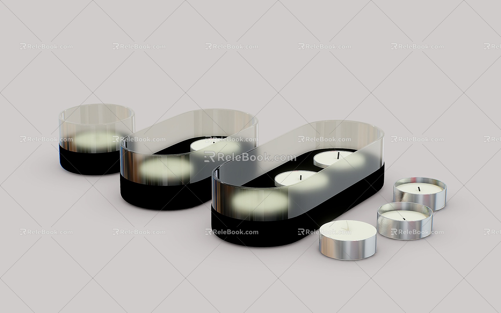 Modern Candle Candle Combo 3d model