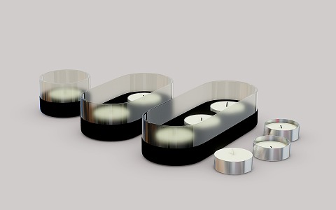 Modern Candle Combo 3d model