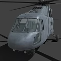 Gray Military Helicopter With Red Star Logo And Rotors On