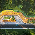 Park Landscape Design With Winding Path Greenery Seating Areas And Lush Trees