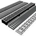 Different Types of Road Drainage Grates with Various Patterns and Metal Designs