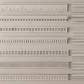 Various Elegant Gypsum Cornice Styles with Decorative Patterns for Interior Decoration