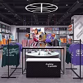 Li-Ning Sports Clothing Store With Interior Displays And Fashion Apparel Racks