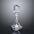 3D Mechanical Arm Structure With Suspended Chain And Metal Basket