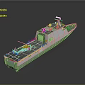 modern ship warship 3d model