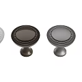Decorative Cabinet Drawer Knobs With Various Metal Designs Silver Black Gold Finishes 3d model