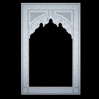 Intricate Carved Patterns On Architectural Arch With Decorative Designs And Ornate Details 3d model