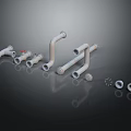 Essential Plumbing Hardware Tools With Elbows Tees Nuts And Fittings