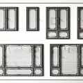 windows retro grilles windows casement windows glass windows doors and windows 3d model