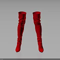 Stylish Red Over The Knee High Heel Boots For Fashionable Winter Outfits