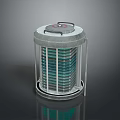 Scenic Coastal View Featuring Metal Lighthouse Structure With Reflective Water Surface