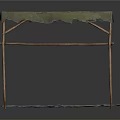 Foldable Table With Green Canvas Top And Metal Legs Underneath Colored Mats