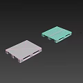 Industrial pallet vertical storage tray 3d model