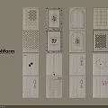 Poliform Curtains With Various Pattern Samples Displayed On The Wall