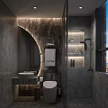 Modern Beauty Hair Salon Interior With Wooden Display Shelves Front Desk And Green Plants