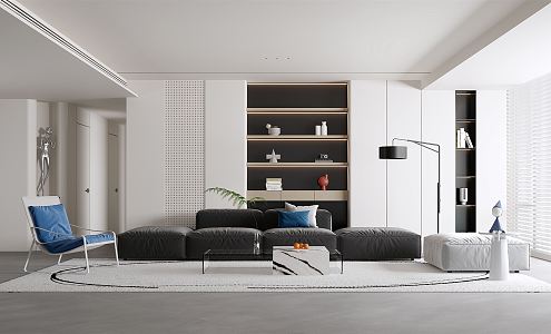 modern living room 3d model