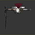 Fantasy Warrior Game Movie Character With Pink Hair Elaborate Outfit Arm Guards Boots And Dagger