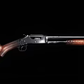 Detailed Classic Shotgun With Wooden Stock And Shiny Metal Barrel View
