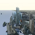 Scenic Waterfront Commercial Complex With Modern Tall Buildings And Urban View
