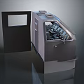 Advanced Spacecraft Metallic Module With Open Door And Internal Components
