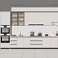 Modern Kitchen Interior Design With White Cabinets Sleek Countertop And Appliances