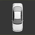 White Sports Car With Rear Spoiler Silver Wheels And Streamlined Design