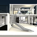 ELEA WORK CAFE Modern White Building With Open Outdoor Space And Yellow Umbrella