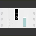 Electrical Circuit Breaker With White Black Housing Black Switch And Green Indicator