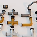 Industrial Equipment Various Metal Parts With Different Shapes And Sizes
