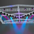 Modern Stage Design With Aluminum Truss And Colorful LED Stage Lights