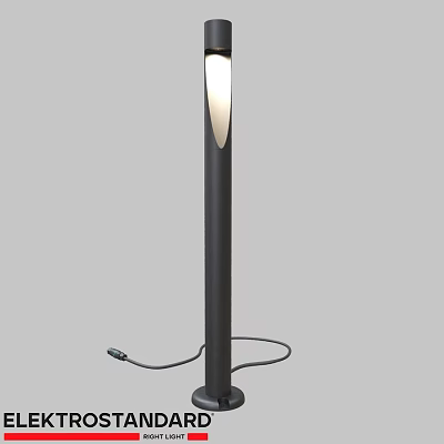 Modern Black Outdoor Floor Light With Illuminated Top And Power Cord 3d model
