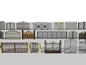 Jianou Gate Iron Door 3d model