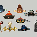 Traditional Chinese Hat Themed Hanging Decorations With Various Styles