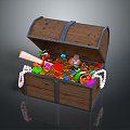 Cartoon Chest Treasure Chest Treasure Chest Jewelry Chest Cashbox Wooden Chest Game Chest Treasure Chest Pirate Chest 3d model