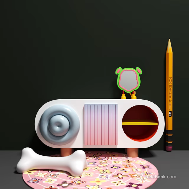 Entryway Cabinet And Console Table Modern Design With Storage And Decorative Details 3d model