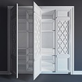 Middle East Asian White Wardrobe 3d model