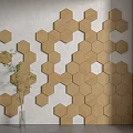Background wall hexagon decorative board background wall 3d model