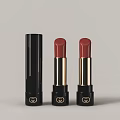 Luxury Red Lipstick Collection With Black Gold Case And Brand Logo