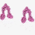 Pink Speckled Decorative Ornament Set With Symmetrical Design For Home Decor