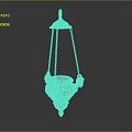 Vintage Decorative Chandelier With Hanging Chains And Ornate Design For Interior Decoration