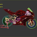 Modern Black Sport Motorcycle With Streamlined Design Blue Accents And Reflective Surface