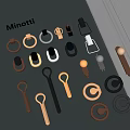 Minotti Decorative Handles With Various Modern Designs For Home Furniture Applications